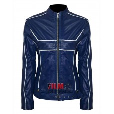 Once Upon A Time Emma Swan Blue Leather Jacket 